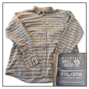 Mountain Hardwear Button Up Shirt Men’s 2XL XXL Striped Long Sleeve